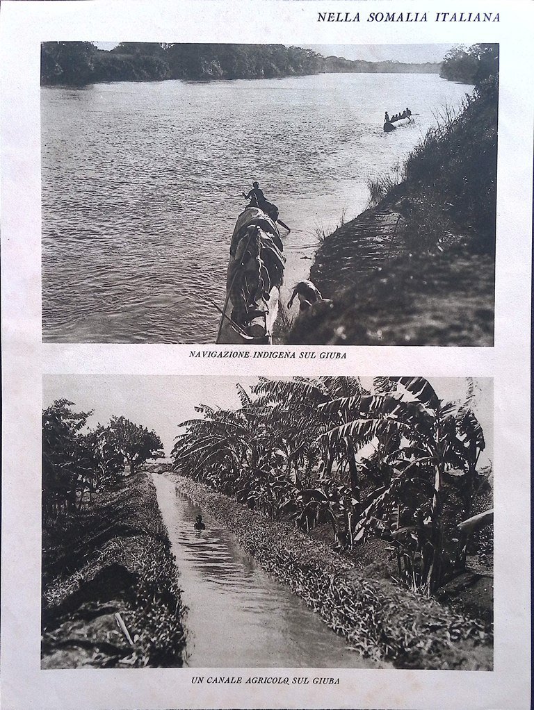 Stampa del 1926 Somalia Italiana Canale Navigazione sul Giuba Oasi … | Immagine principale