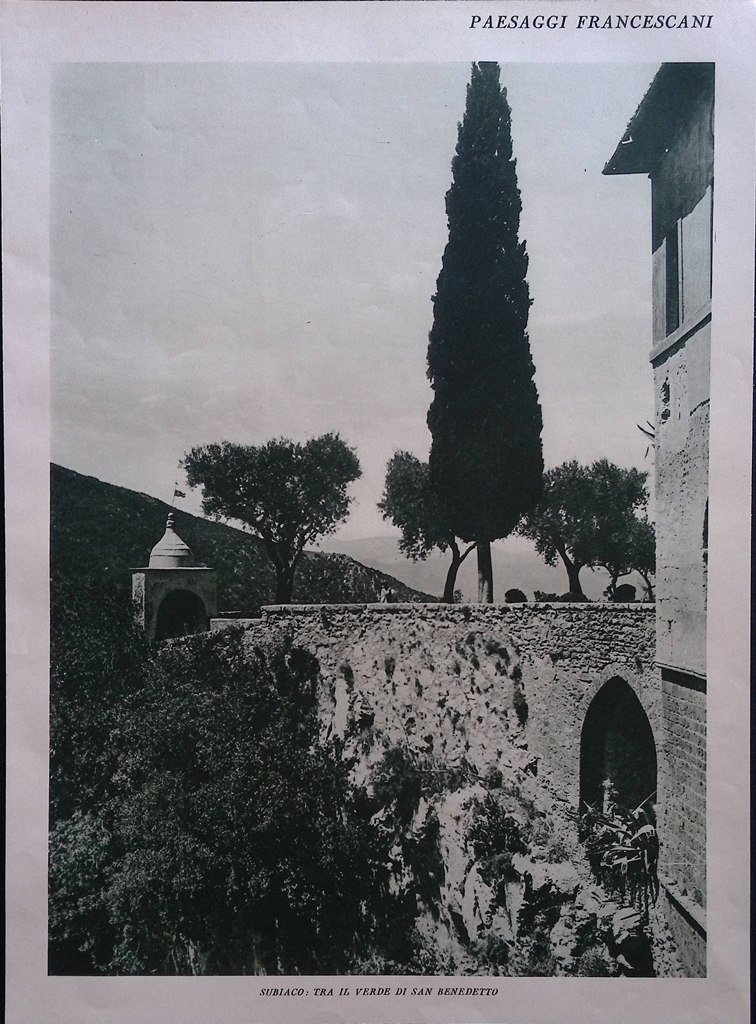 Stampa del 1926 Subiaco San Benedetto Panorama Paesaggi Francescani | Immagine principale