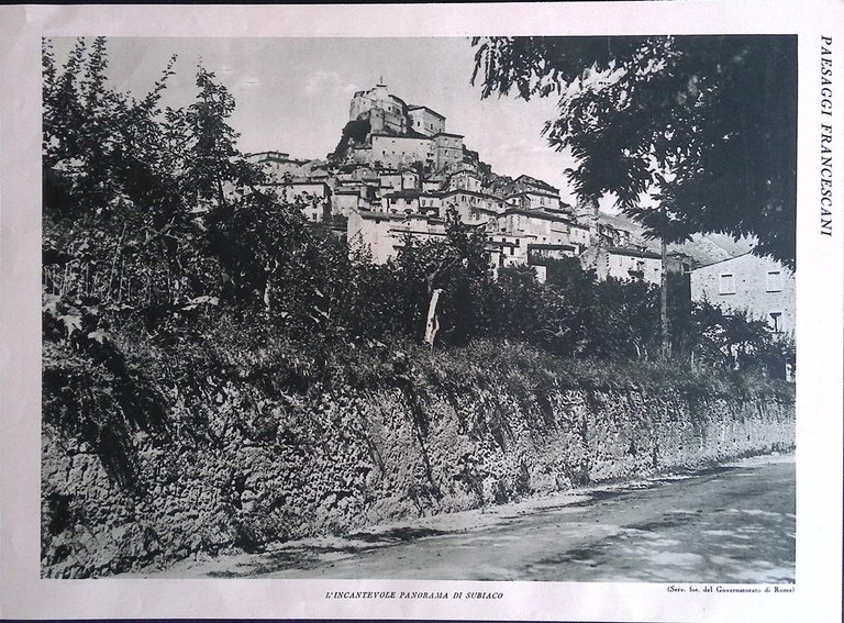 Stampa del 1926 Subiaco San Benedetto Panorama Paesaggi Francescani | Immagine Gallery 2