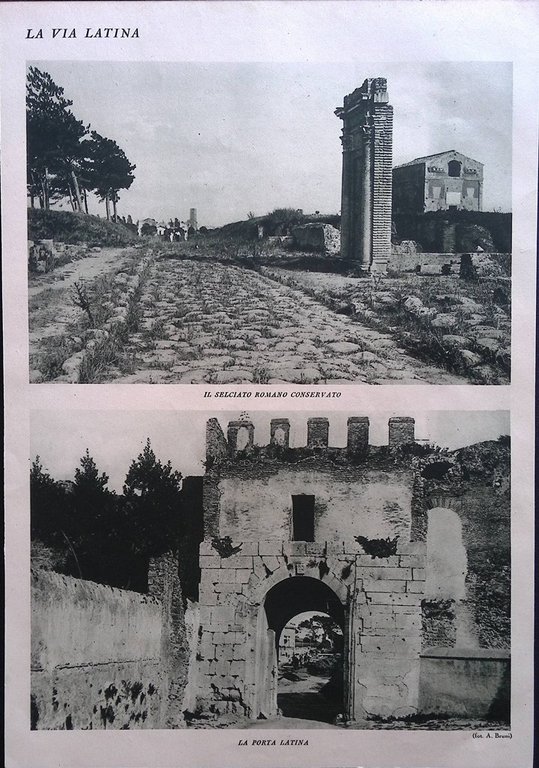 Stampa del 1926 Via Latina Tor Fiscale Selciato Romano Conservato … | Immagine Gallery 2