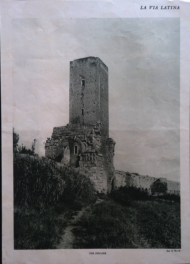 Stampa del 1926 Via Latina Tor Fiscale Selciato Romano Porta … | Immagine principale