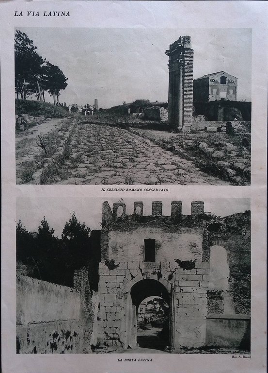 Stampa del 1926 Via Latina Tor Fiscale Selciato Romano Porta … | Immagine Gallery 2