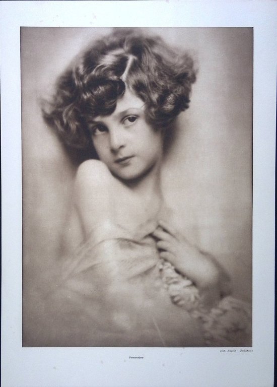 Stampa del 1927 L'Arte nella Fotografia Studio di Bimba Penombre