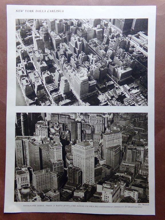 Stampa del 1927 New York Carlinga Grattacieli Manhattan Fifth Avenue …