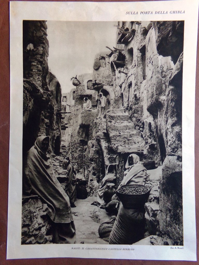 Stampa del 1927 Porta della Ghibla Castello Berbero Nalut Lalla …