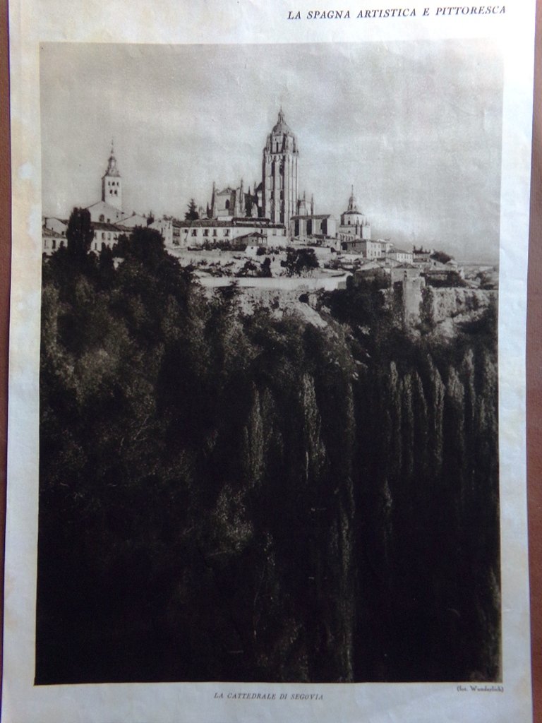 Stampa del 1927 Spagna Cattedrale di Segovia Mura Avila Casa …