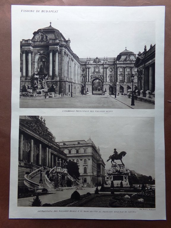 Stampa del 1927 Visioni Budapest Palazzo del Parlamento Reale Monumento …