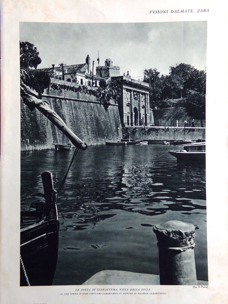 Stampa del 1927 Visioni Dalmate Zara Porta Terraferma Piazza Dandolo …