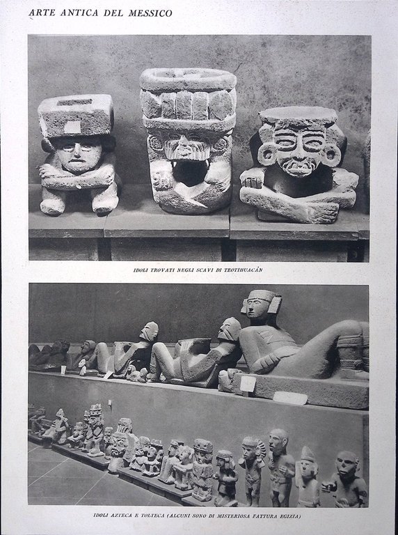 Stampa del 1928 Arte Antica del Messico Tempio Quetzalcoatl Pietre …