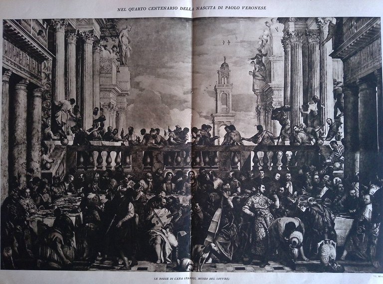 Stampa del 1928 Centenario Paolo Veronese Nozze Cana Ratto d'Europa … | Immagine Gallery 3