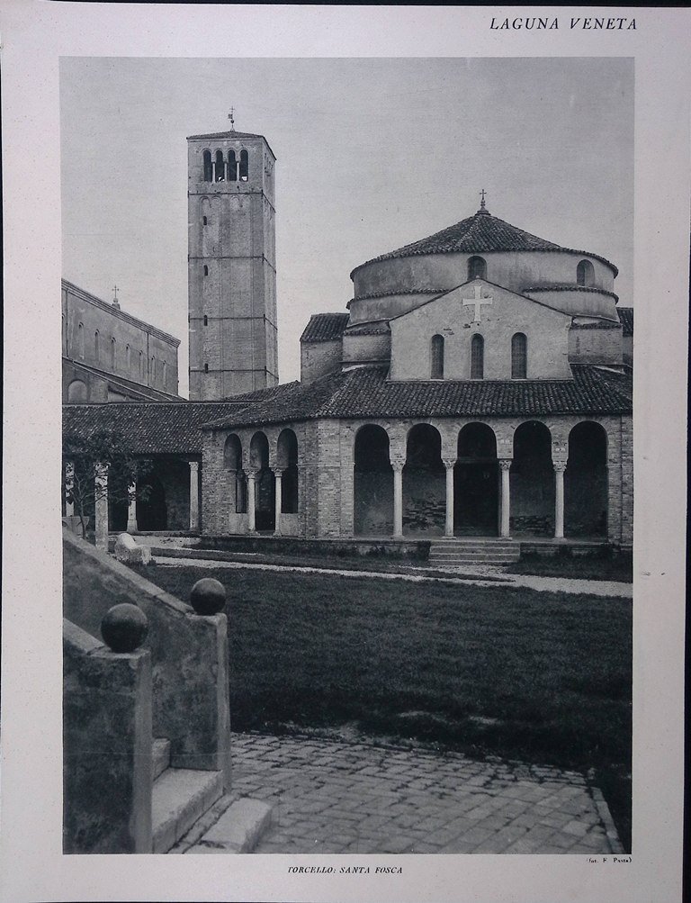 Stampa del 1928 Laguna Veneta Torcello Santa Fosca Mazzorbo Murano …