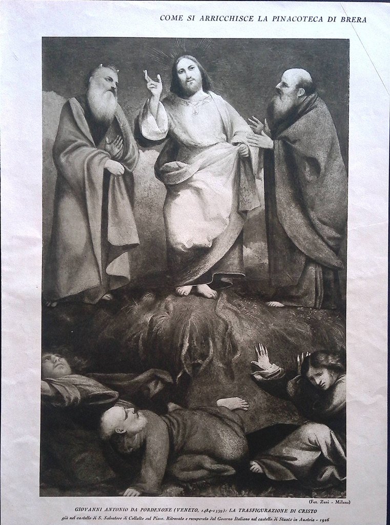Stampa del 1928 Pinacoteca di Brera Antonio Pordenone Cristo Carracci … | Immagine principale
