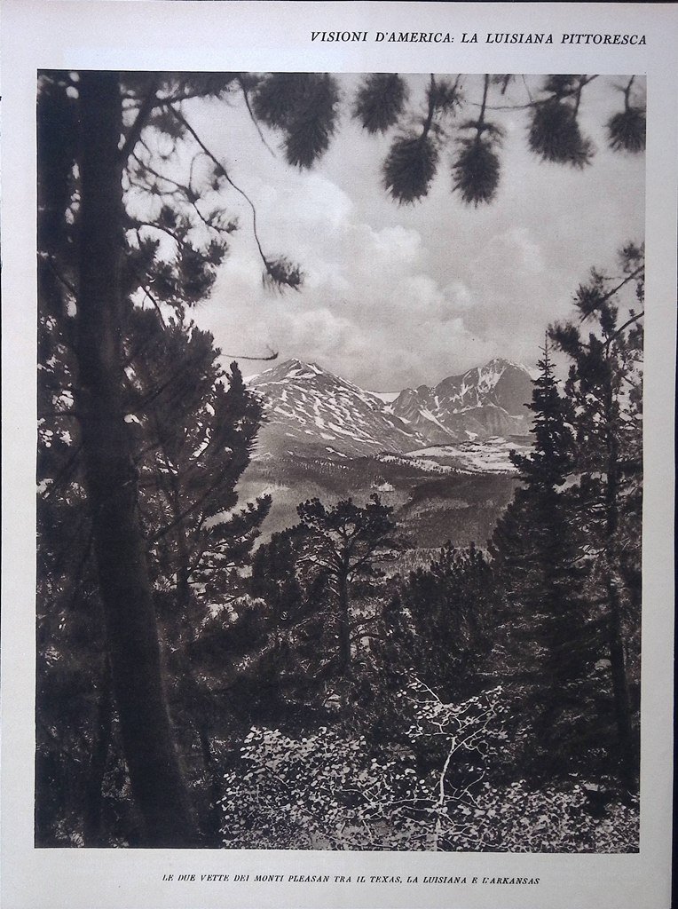 Stampa del 1928 Visioni d'America Louisiana Vette Monti Pleasan Homer