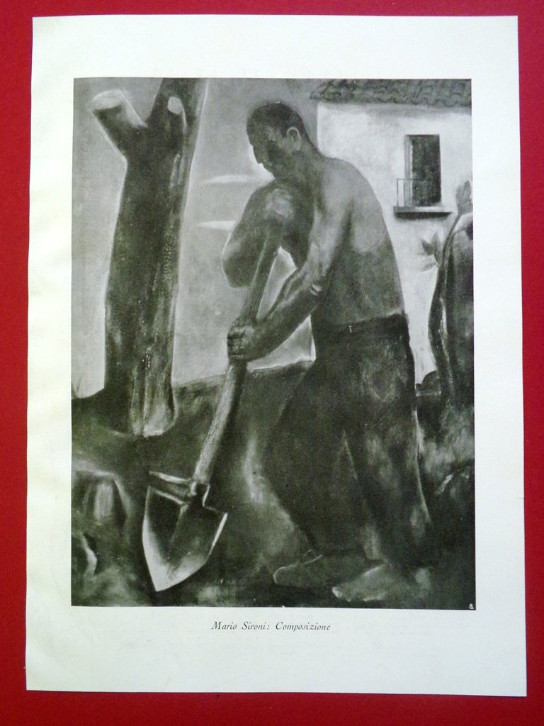 Stampa del 1929 Composizione di Mario Sironi