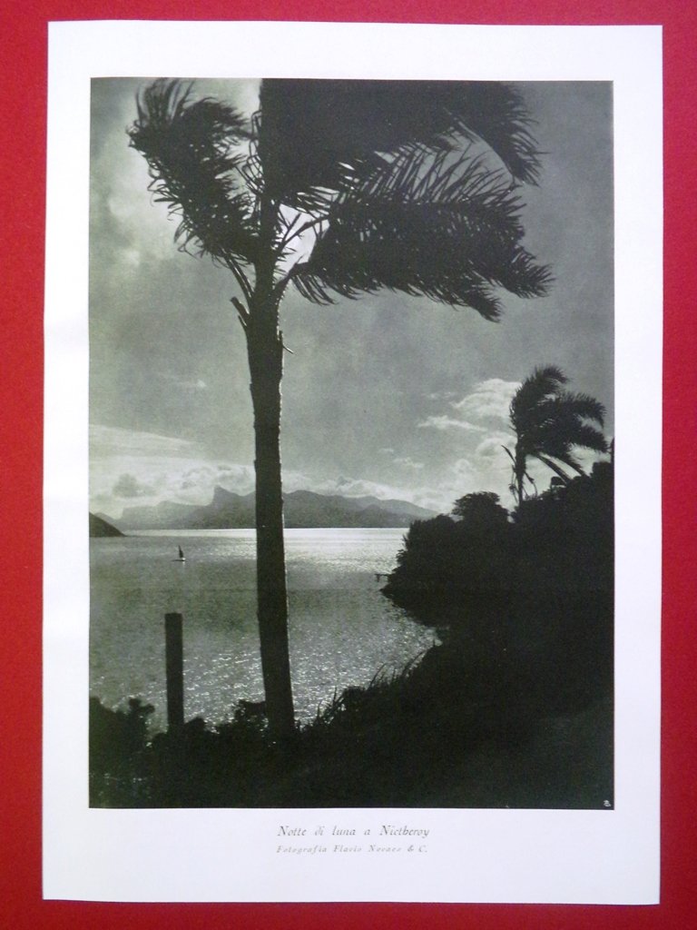 Stampa del 1929 Notte di Luna a Nictheroy Niterói