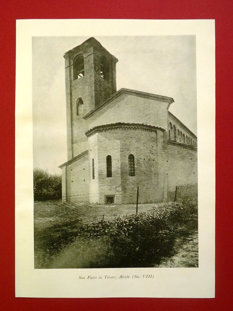 Stampa del 1929 San Pietro in Trento Abside del Secolo …