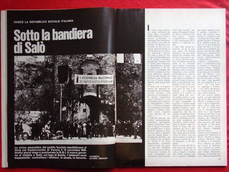 Storia Illustrata di Luglio 1974 Speciale Repubblica di Salò Mussolini …