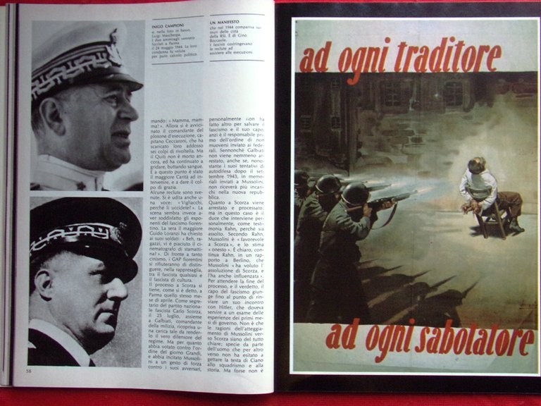 Storia Illustrata di Luglio 1974 Speciale Repubblica di Salò Mussolini …