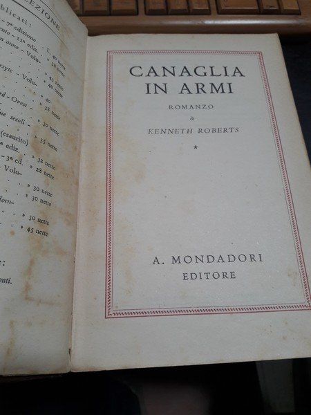 CANAGLIA IN ARMI