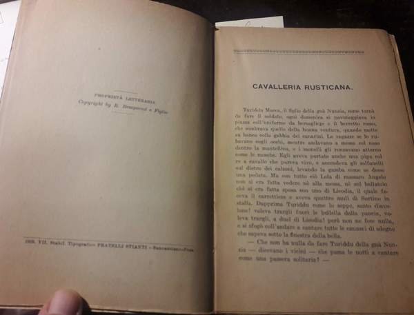 CAVALLERIA RUSTICANA ED ALTRE NOVELLE