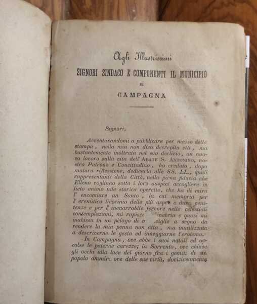 VITA DEL SANTO ABATE ANTONINO CONCITTADINO DELLA CITTA' DI CAMPAGNA …