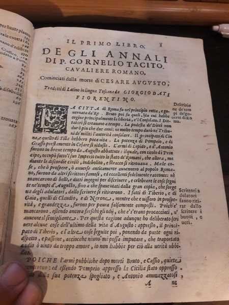 GLI ANNALI DI CORNELIO TACITO CAVALIER ROMANO DE' FATTI, E …