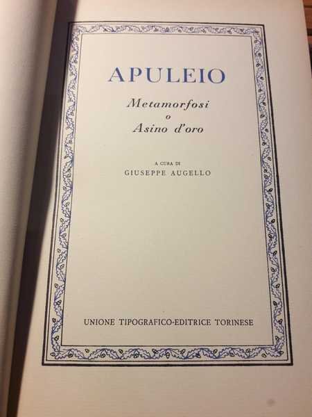 METAMORFOSI O ASINO D'ORO