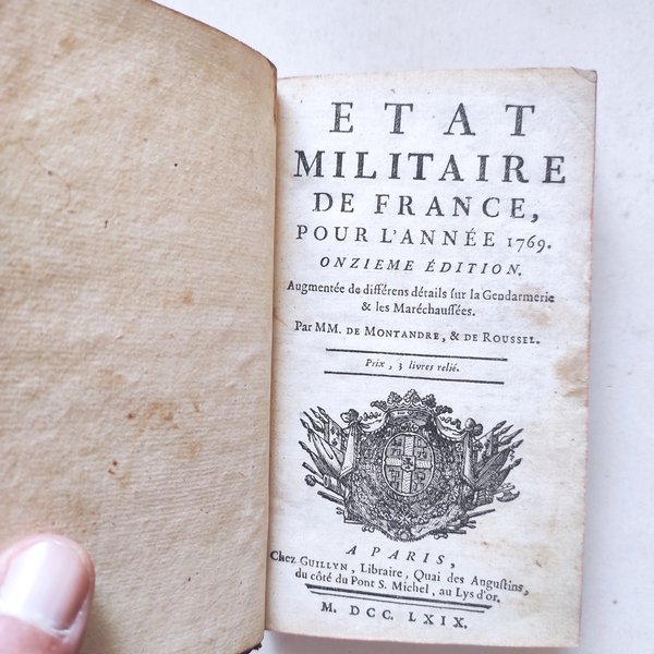 ETAT MILITAIRE DE FRANCE, POUR L'ANNEE 1769
