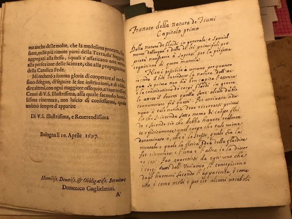 DELLA NATURA DE' FIUMI, trattato fisico- matematico . in cui …