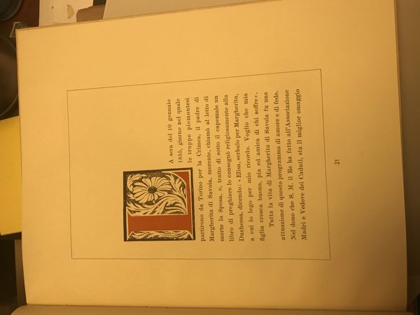 Nell'inaugurazione della casa di riposo Margherita di Savoia in Bordighera. …