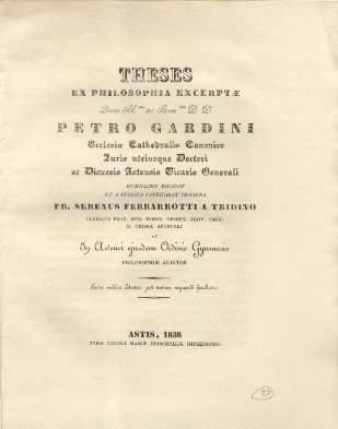 Theses ex philosophia excerptae.