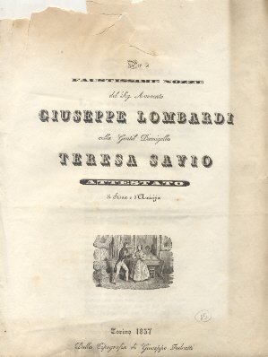 Per le faustissime nozze dell'Avvocato Giuseppe Lombardi colla Gentil Damigella …