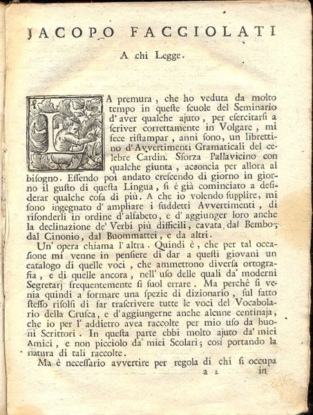 Ortografia moderna italiana per uso del seminario di Padova. Nuovamente …