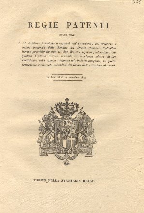 Regie Patenti colle quali S. M. stabilisce il metodo a …