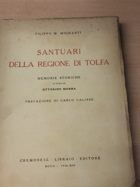 Santuari della regione di Tolfa. Memorie storiche a cura di …