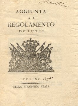 Aggiunta al Regolamento de' lutti.