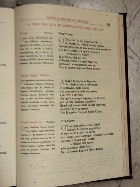 Messale Romano latino - italiano, per le domeniche e feste.
