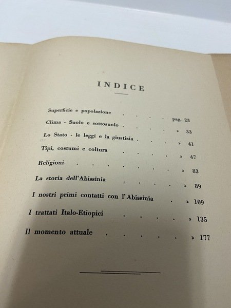 L'Abissinia nelle questioni internazionali
