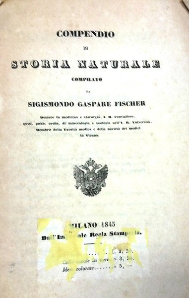 Compendio di storia naturale.