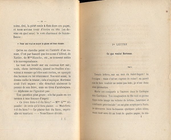 Hortense. Lettres a une soeur.