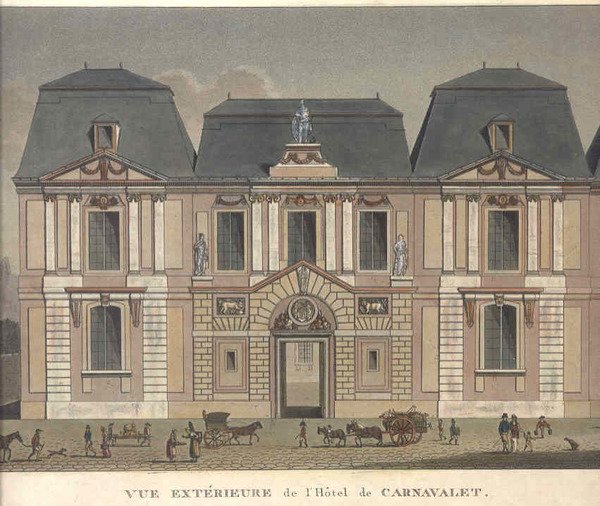 Vue exterieure de l'Hotel de Carnavalet.