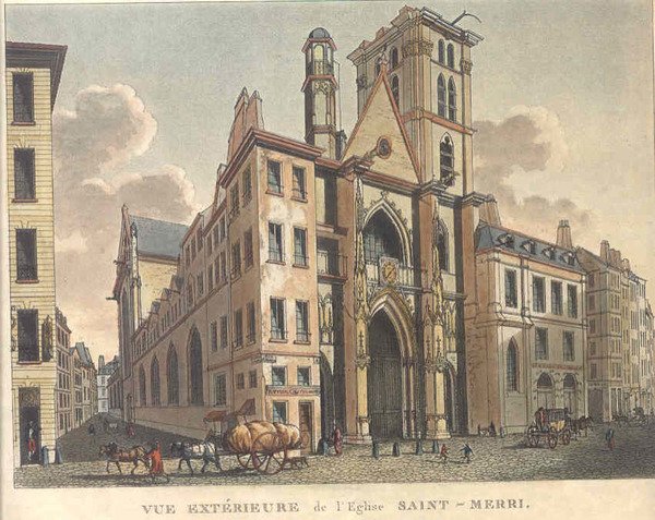 Vue exterieure de l'Eglise Saint Merri.