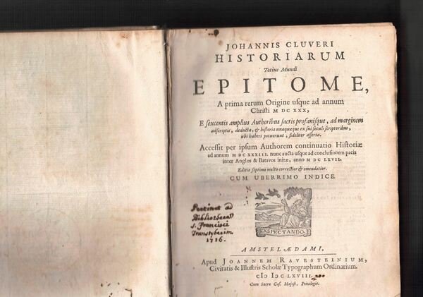 Historiarum totius mundi epitome, a prima rerum origine usque ad …