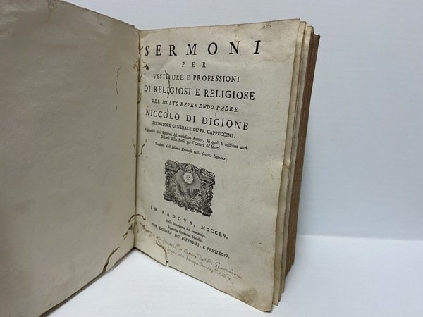 Sermoni per vestiture e professione di religiosi e religiose. Aggiuntovi …
