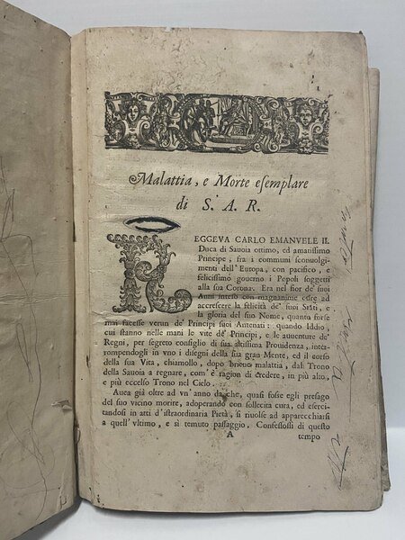 Funerali di Carlo Emanuele II. Malattia e morte esemplare di …