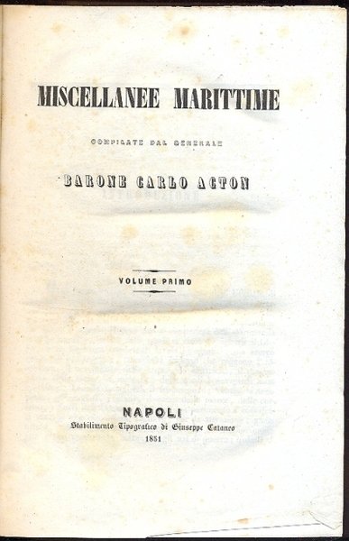 Miscellanee marittime.