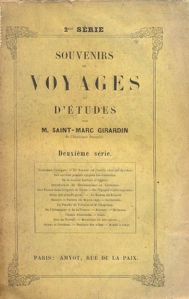 Souvenirs de voyages et d'etudes (Deuxieme serie).