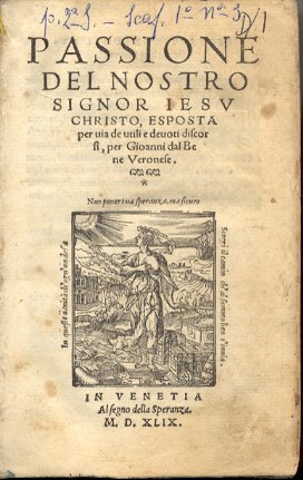 Passione del Nostro Signor Iesu Christo esposta per via de …
