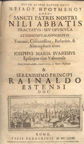 Sancti Patris Nostri Nili Abbatis , Tractatus seu opusucla ex …