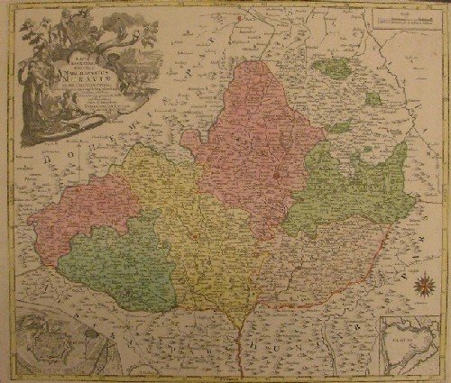 Mappa geographica specialis Marchionatus Moraviae in sex Circulos divisae, ad …